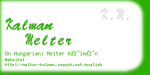 kalman melter business card